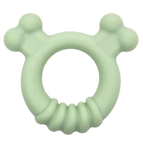 Nylabone Sensory Material Soothing Puppy Chew Toy Ring Toys for Teething Puppies Chicken Flavor Small Up to 25 lbs 1 Count
