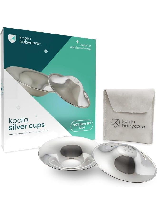 Koala Babycare Silver Hats - Pack of 2 - Maxi Size Silver Cones for Improved Comfort - Protection for Sensitive and Painful