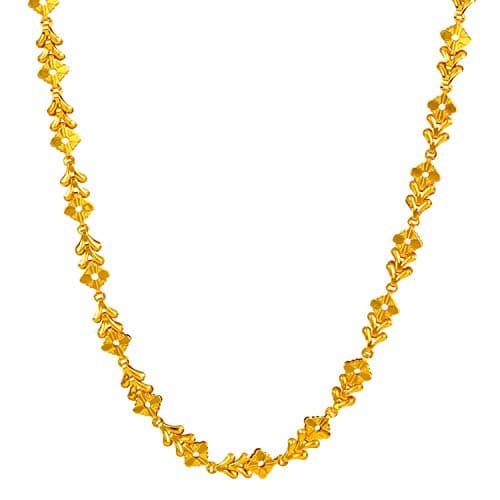 Fashion Frill Golden Gold Plated Non-Precious Metal Brass Chain for Men & Women (FF467)