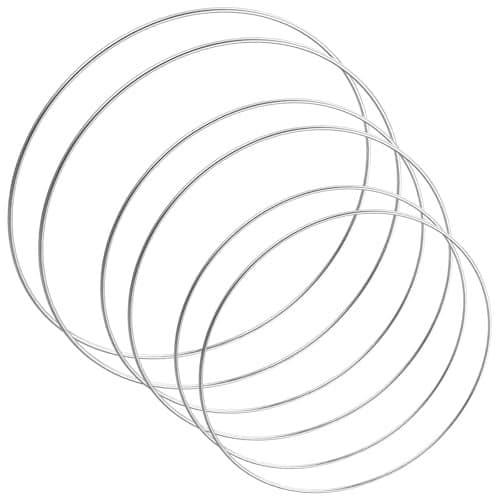 6 Pack Metal Hoops for Crafts Metal Rings for Crafts Dream Catcher Rings for Wedding DIY Craft 8 Inch 10 Inch 12 Inch