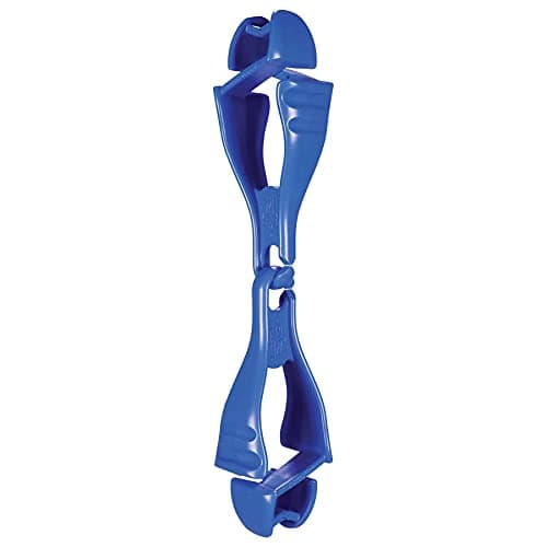 Ergodyne Squids 3400 Glove Clip Holder with Dual Clips, Blue, 100 Count (Pack of 1)