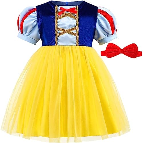 ICECUTE Princess Costumes for Toddler Girls,Princess Dress for Kids,Birthday Halloween Party Dress Up