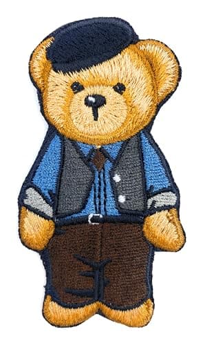 Aeisage Iron on Patches Teddy Bear Patch Embroidered Cute Animal Patches for Kids Teddy Bear Applique Sewn on Great Decorative Patches for Girls Boys Clothing