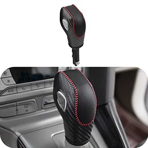 LDYFC Auto Car Leather Gear Shift Knob Cover for Ford EcoSport Escape/Fusion/C-Max Energi Wagon/Fiesta/Focus/Transit Accessories