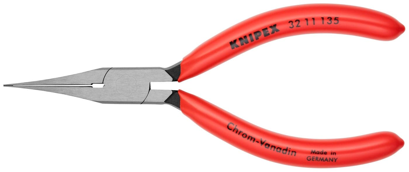 KNIPEX Tools Long Nose Relay Adjusting Pliers 3211135 Red