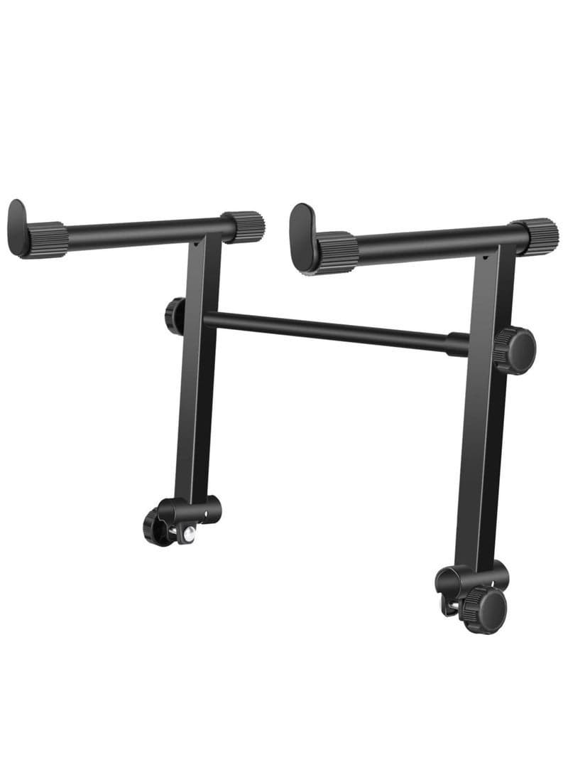 Second Tier Keyboard Stand for X-Style Keyboard Stand, providing a rock-solid foundation for keyboards from 49 to 88 keys, Universal Extension Adapter for Electronic Piano Keyboard Stand Rack,Adjustable Width 42-75 Centimeters