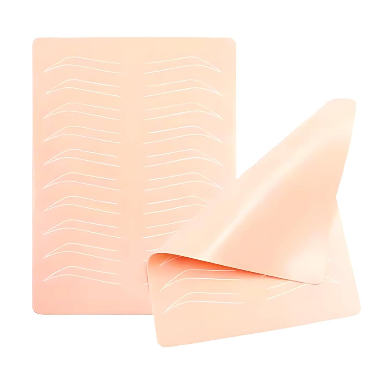 Globelle DoubleSided Micro blading Practice Skin Latex Eyebrow Tattoo Fake Skin for Beginners Professional Artists Pack of 2 OPEN
