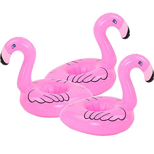 Inflatable Drink Holder 3 Pack Flamingo Drink Pool Floats Cup Holders for Summer Pool Party Variety Shape to Choose