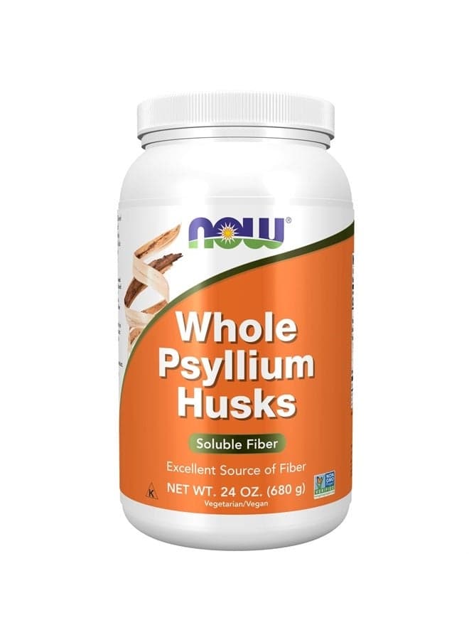 Supplements, Whole Psyllium Husks, Non-GMO Project Verified, Soluble Fiber, 24-Ounce