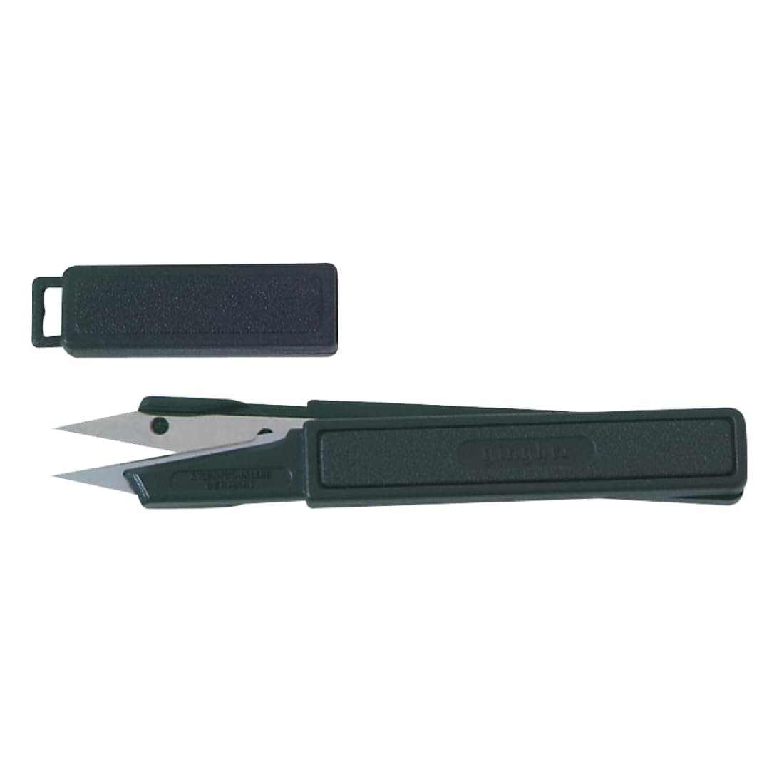 Gingher Featherweight Thread Clippers 4 Stainless Steel Snips Sharp Thread Puller with Protective Cap for Crafts Black