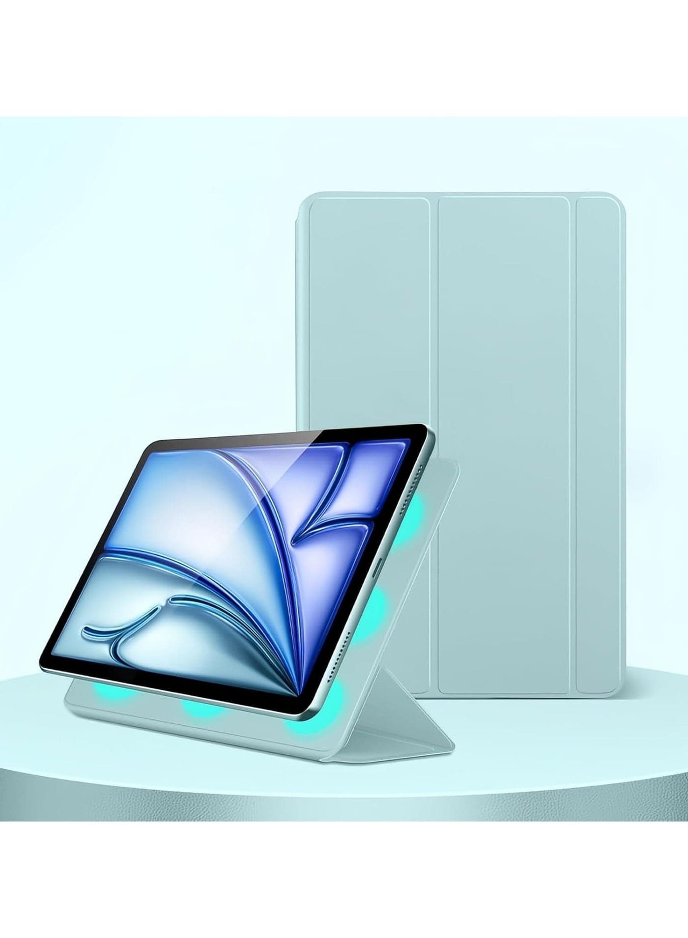 Case Fit New iPad Air 11 inch M3 M2 2025 2024 iPad Air 7th 6th Gen Magnetic Smart Folio Case Slim Lightweight Protective Shell Stand Fit iPad Air 11 Auto Wake Sleep
