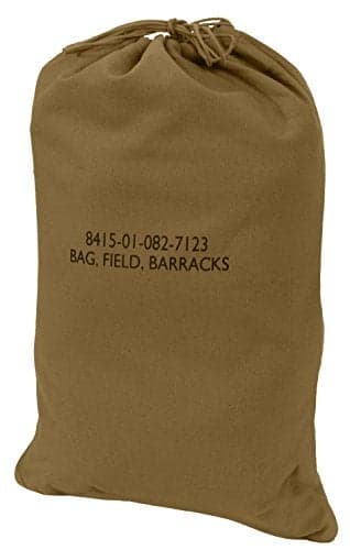 Rothco Canvas Barracks Bag Multi-Functional, Dependable, and Durable for Field Use and Travel, Coyote Brown - 24" x 32"