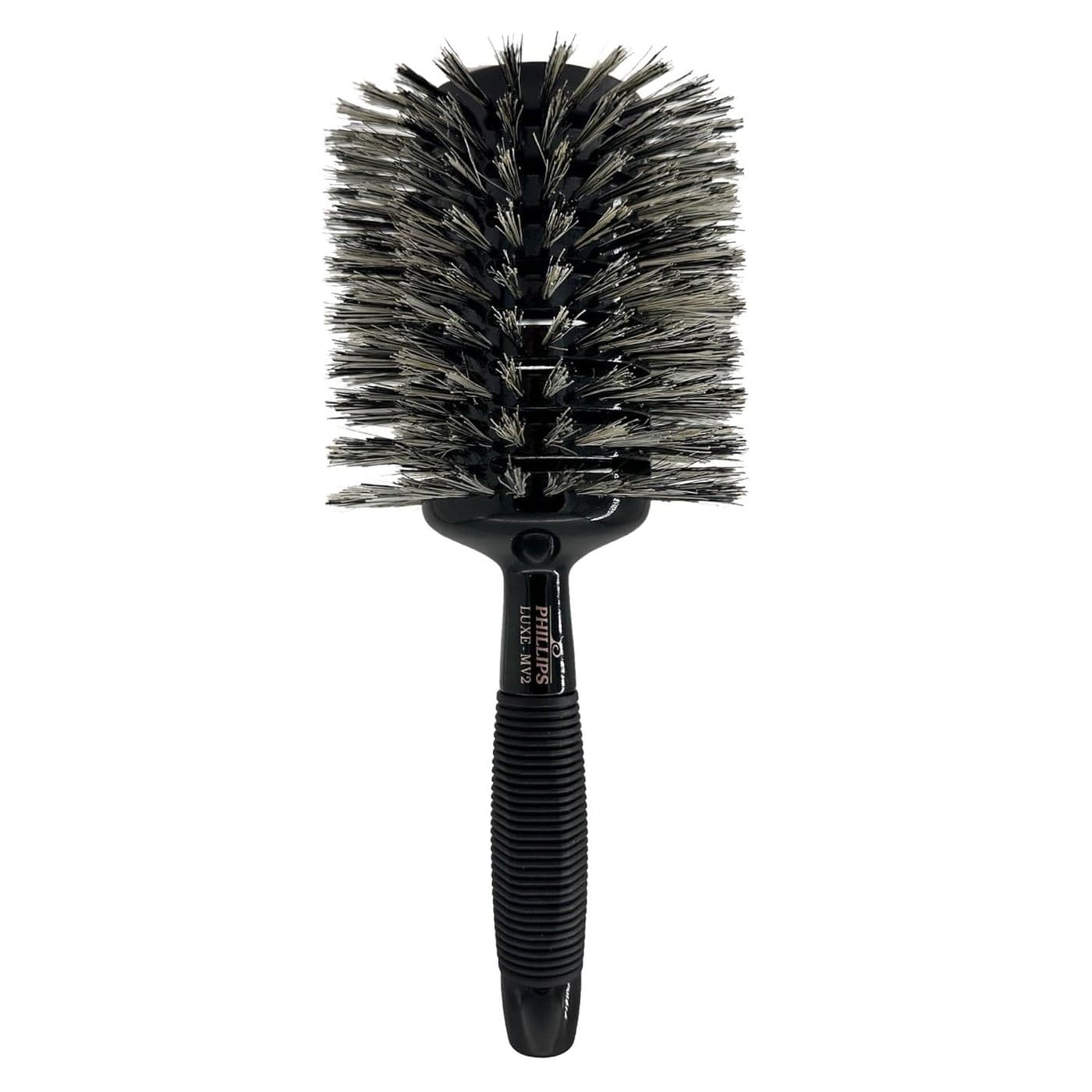 Phillips Brush Luxe Monster Vent 2 Professional Hair Brush 45 Diameter Barrel Black Rose Gold Vented Hairbrush with Nylon Reinforced Boar Hair Bristles Ergonomic Rubber Grip