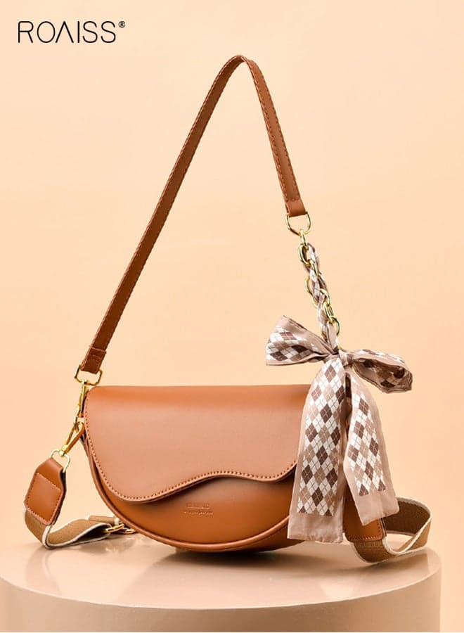 Women's Niche Light Luxury Fashion Underarm Bag Saddle Bag Simple Casual Shoulder Bag Daily Street Commuting Bag Practical Crossbody Bag