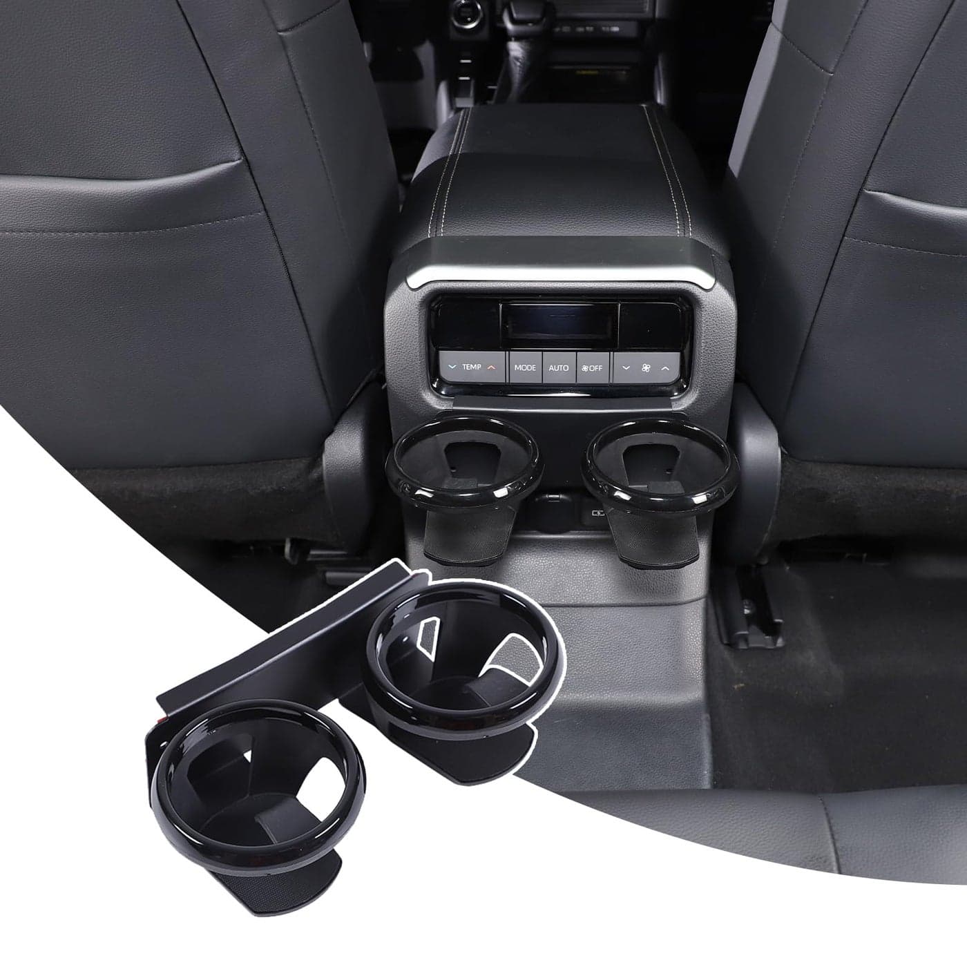 Heutamo Center Armrest Rear Cup Holder Compatible with Toyota Land Cruiser 250 Prado J250 LC250 2024 2025 Accessories Armrest Rear Air Vent Water Drink Cup Holder