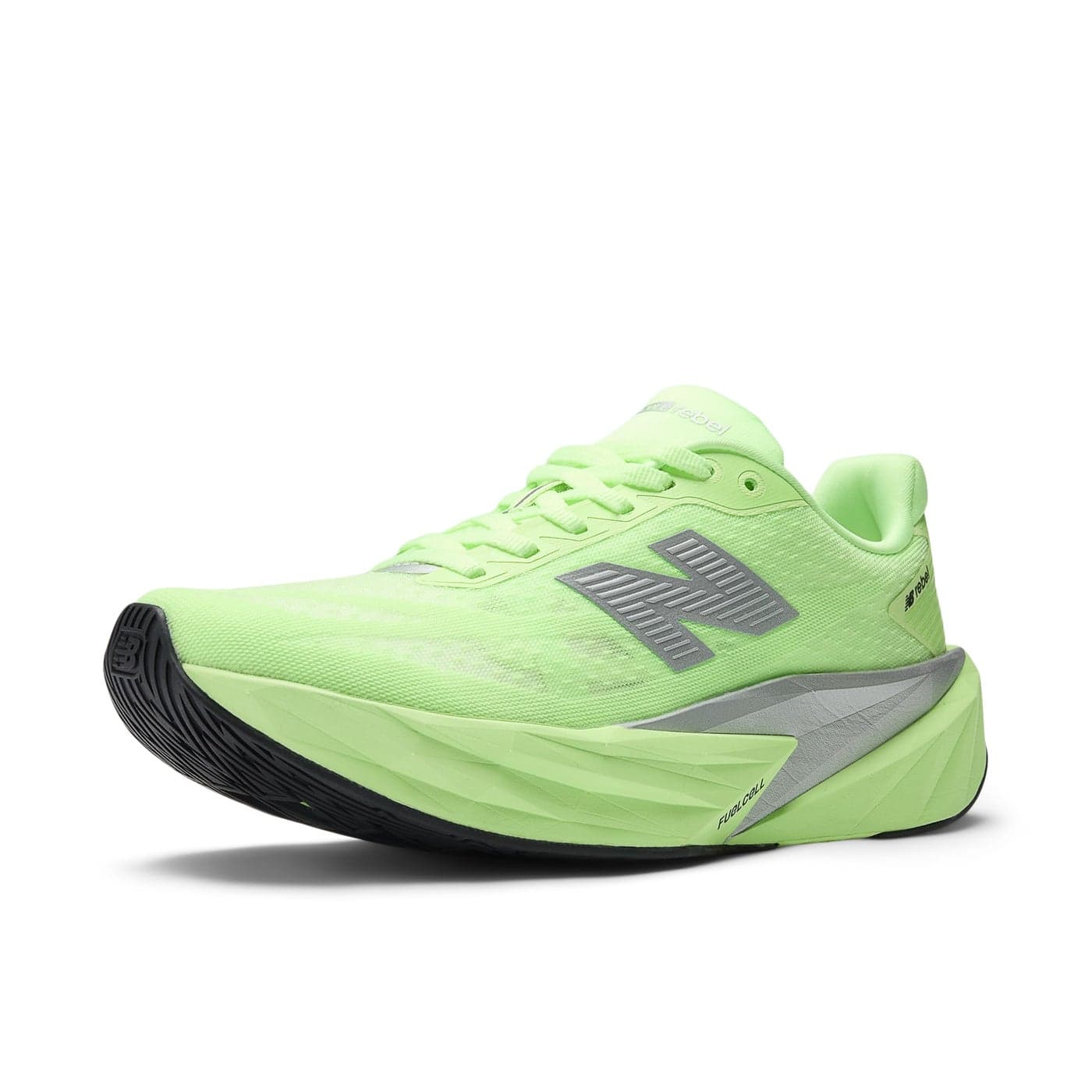 New Balance Womens FuelCell Rebel V5 Running Shoe Lab GreenSilver MetallicWhite 7
