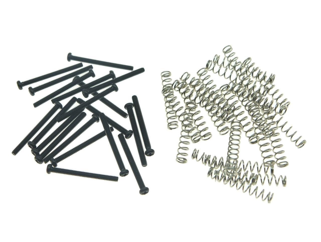 KAISH Pack of 20 American Thread Humbucker Pickup Height Screws Guitar Humbucker Pickup Screws with Springs for USA thread pickups Black