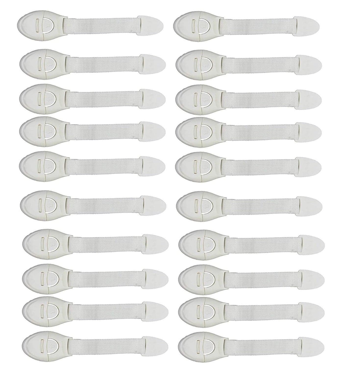 STORE 2508 20 Pcs Baby Infant Safety Locks Latches Door Cupboard Cabinet Fridge Drawer Locks White