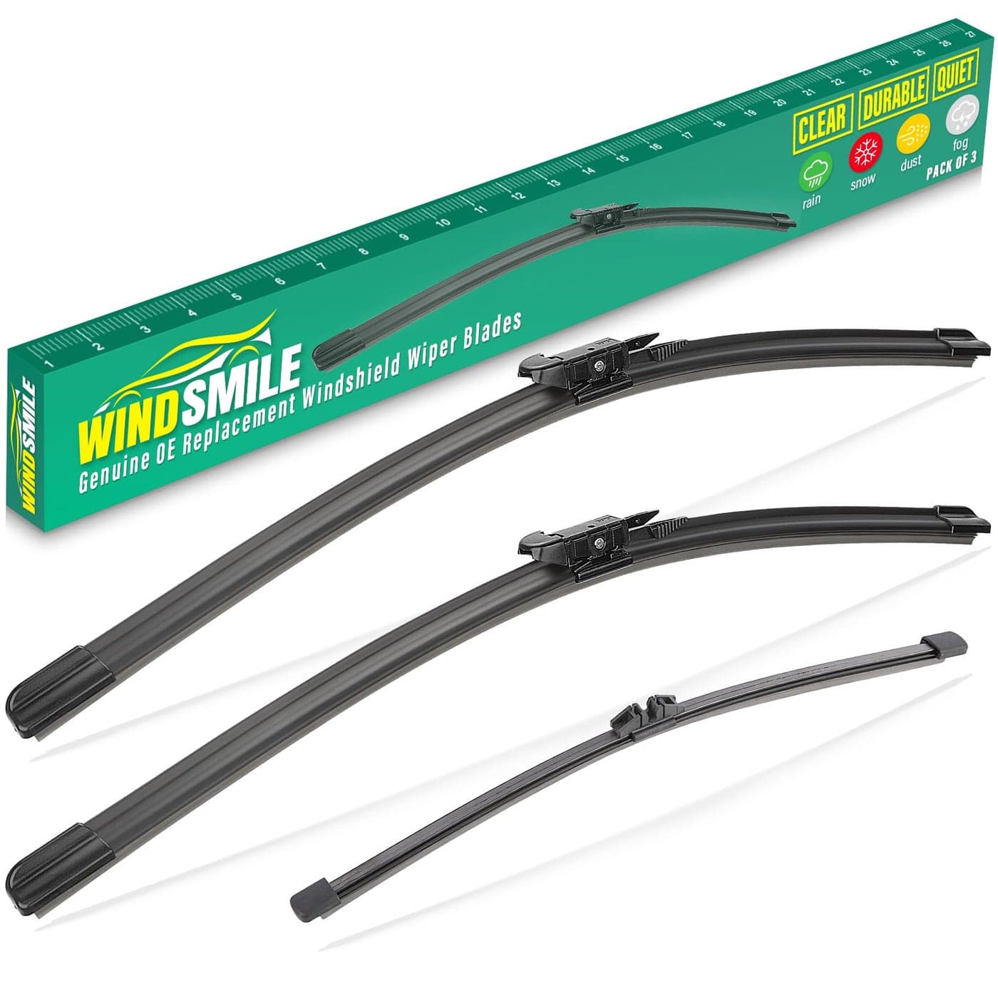 28 28 11 Windshield Wiper Blades Replacement for Ford Escape 2013 2014 2015 2016 2017 2018 2019 Premium All Weather Front Rear Wipers Set OEM Quality Pack of 3