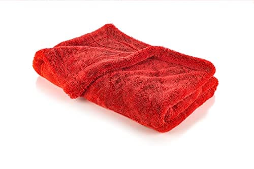 The Rag Company - The 1500 - Heavy Duty Car Drying Towel; Perfect for Trucks, Commercial Vehicles, RVs, Boats, and More; Premium 70/30 Blend Twist Loop Design, 1500gsm, 30in x 30in, Red