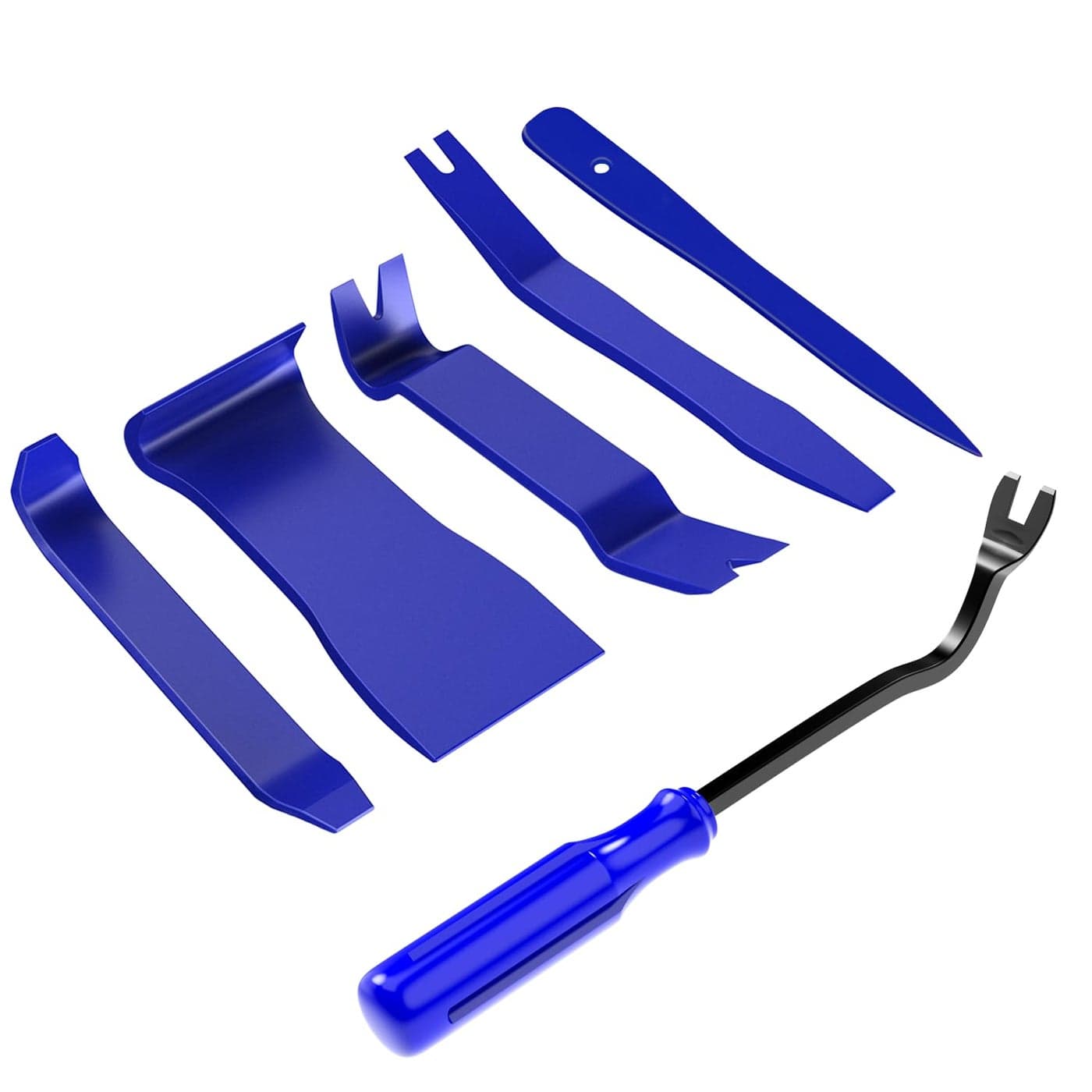 GOOACC 6PCS Auto Trim Removal Tool Kit NoScratch Tool Kit for Car Audio Dash Window Molding Fastener Remover Tool KitBlue