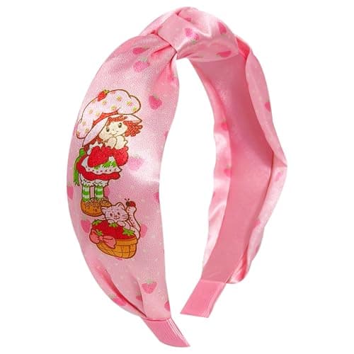 LUV HER Licensed Strawberry Shortcake Knotted Headband Thick Headbands For Girls One Size Fit All Hair Accessories For Her Ages 3