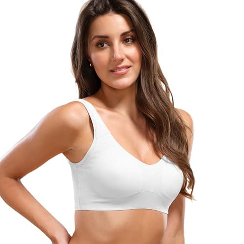 Enamor A106 Wirefree Full Coverage Cotton Pop-on Bra White