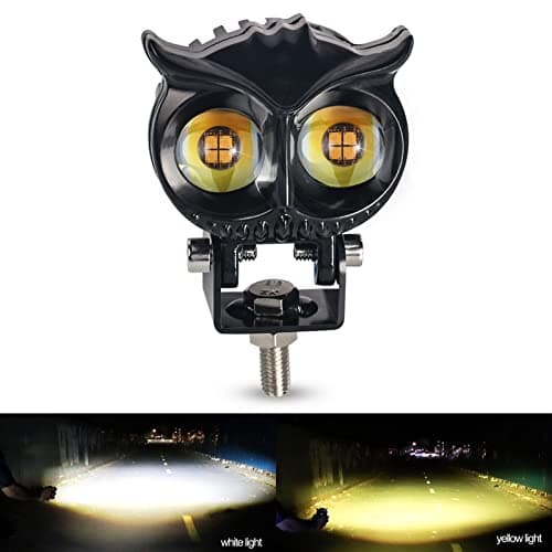 ONERAY Motorcycle Fog Lights,Motorcycle LED Headlight Owl Shape with High Low Beam,Universal Driving Light for 9-60V Motorbikes ATVs Truck