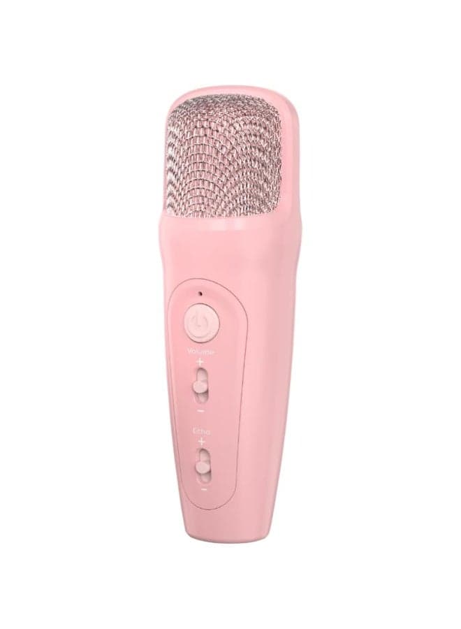 Voice 2 Microphone for Kids | Wireless Portable Karaoke & Singing Mic with Clear Sound, Fun Voice Effects & Rechargeable Battery, Lightweight Design – Perfect Karaoke Accessory - Pink
