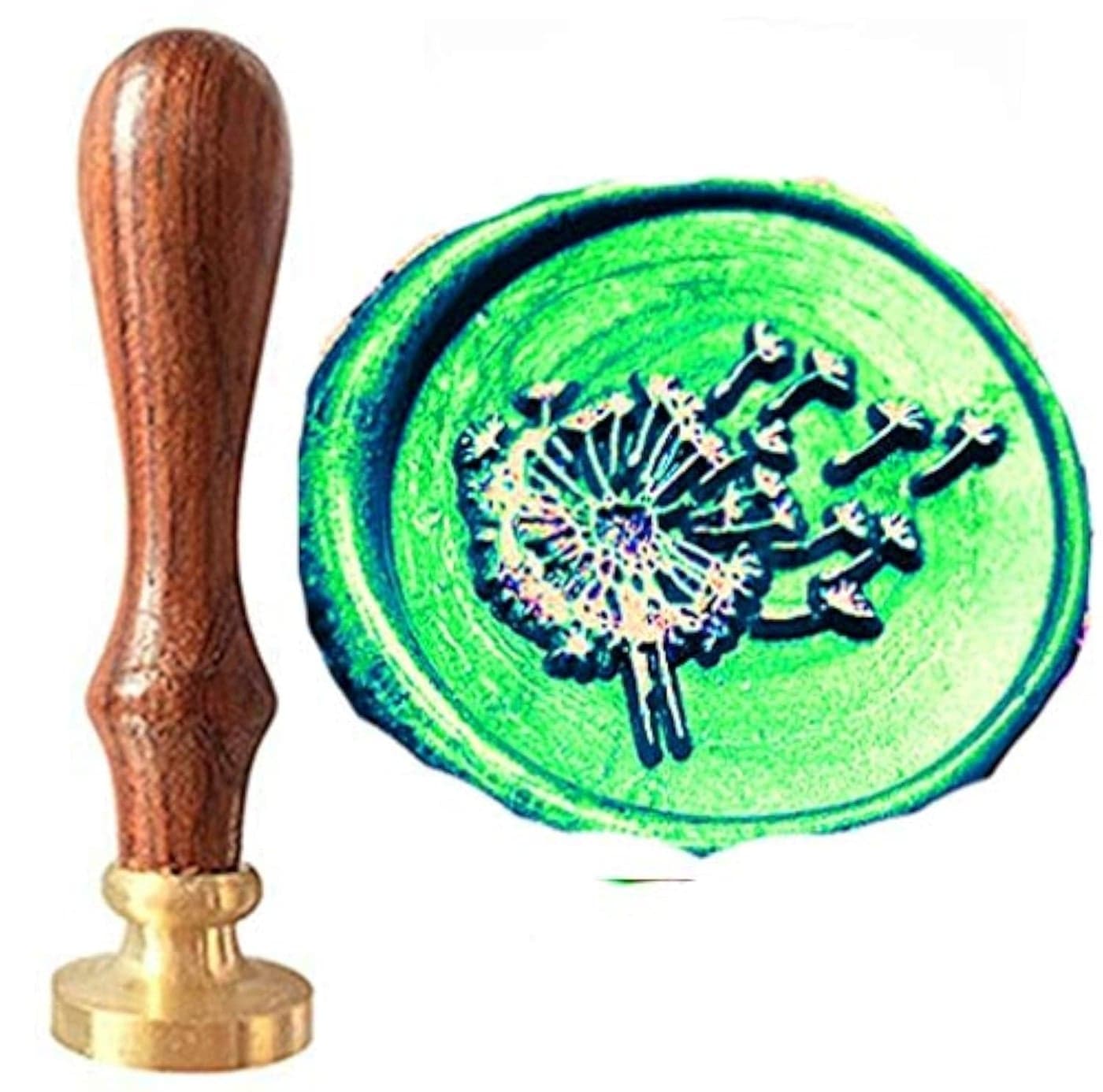 MNYR Dandelion Wax Seal Stamp Nature Design Copper Head Rosewood Handle 25mm30mm Wedding Invitations Gift Wrapping Snail Mail