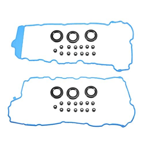 X AUTOHAUX Engine Valve Cover Gasket Seal Set with Grommets VS50808R Rubber for Cadillac CTS SRX for Chevrolet Captiva for Buick Enclave