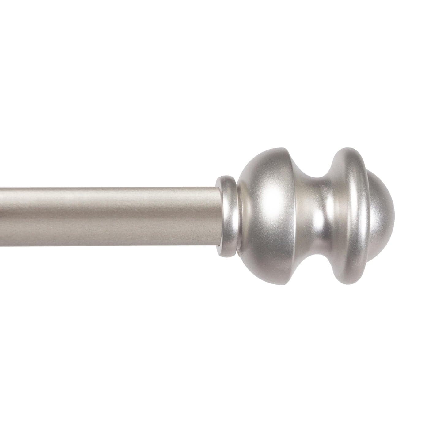 Kenney Kendall Knob Window Curtain Rod Adjustable 4886 Inch Brushed Nickel