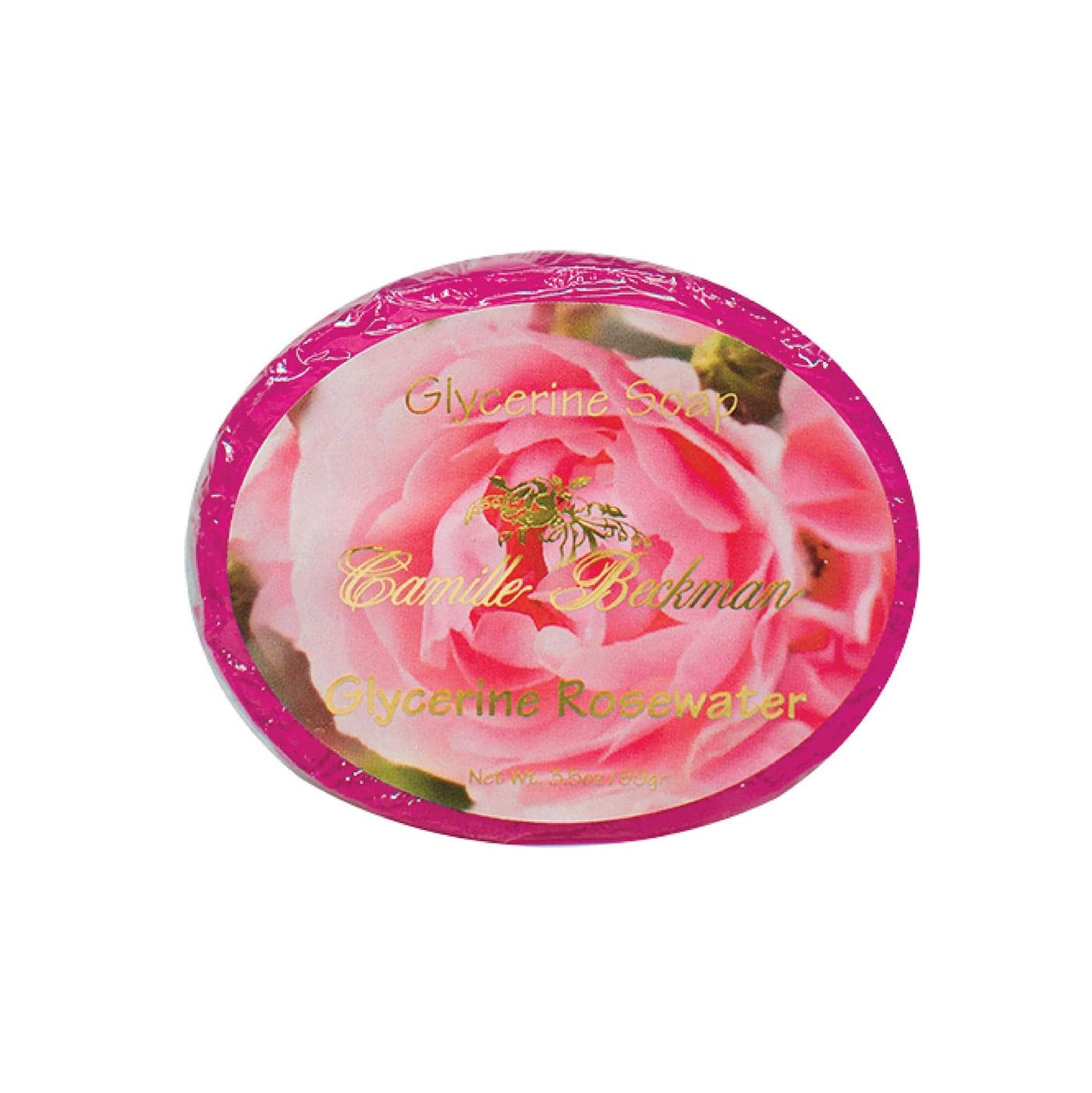 Camille Beckman Glycerine Rosewater Scented Glycerine Bar Soap for Hands Face and Body 3 Bars at 35 Ounces Each