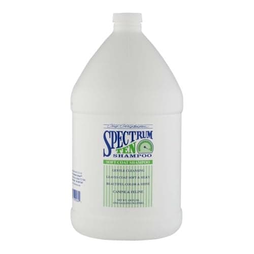 Chris Christensen Spectrum Ten Dog Shampoo, Groom Like a Professional, Gentle Cleansing, Gorgeous Shine, Made in USA, 3.8L