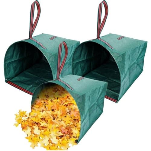 Leaf Collector 3Pack Heavy Duty Yard Waste Bags 40Gallon Collapsible Reusable for Grass Clippings Leaves Garden Debris