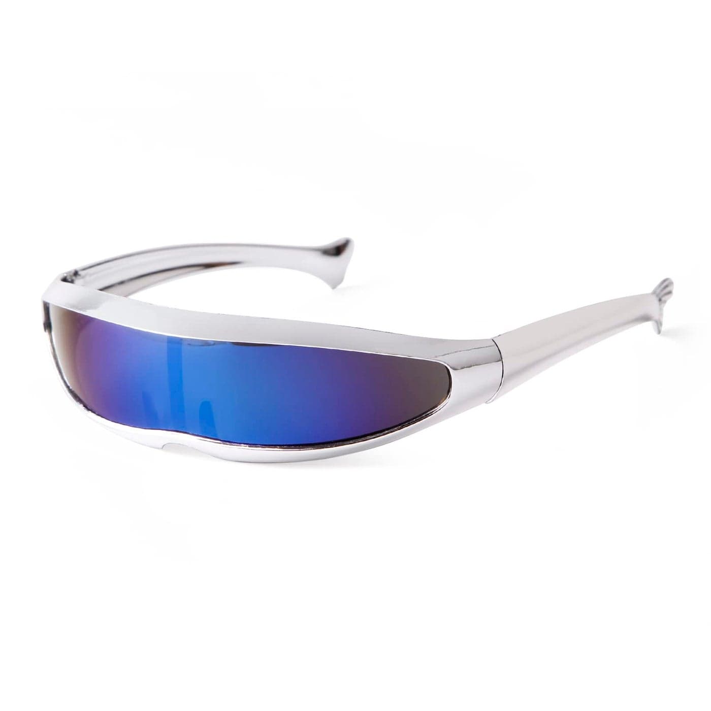 KFPH Futuristic Narrow Sunglasses Robot Space Rave Futuristic Glasses Personality Cosplay Cyclops Cool Glasses