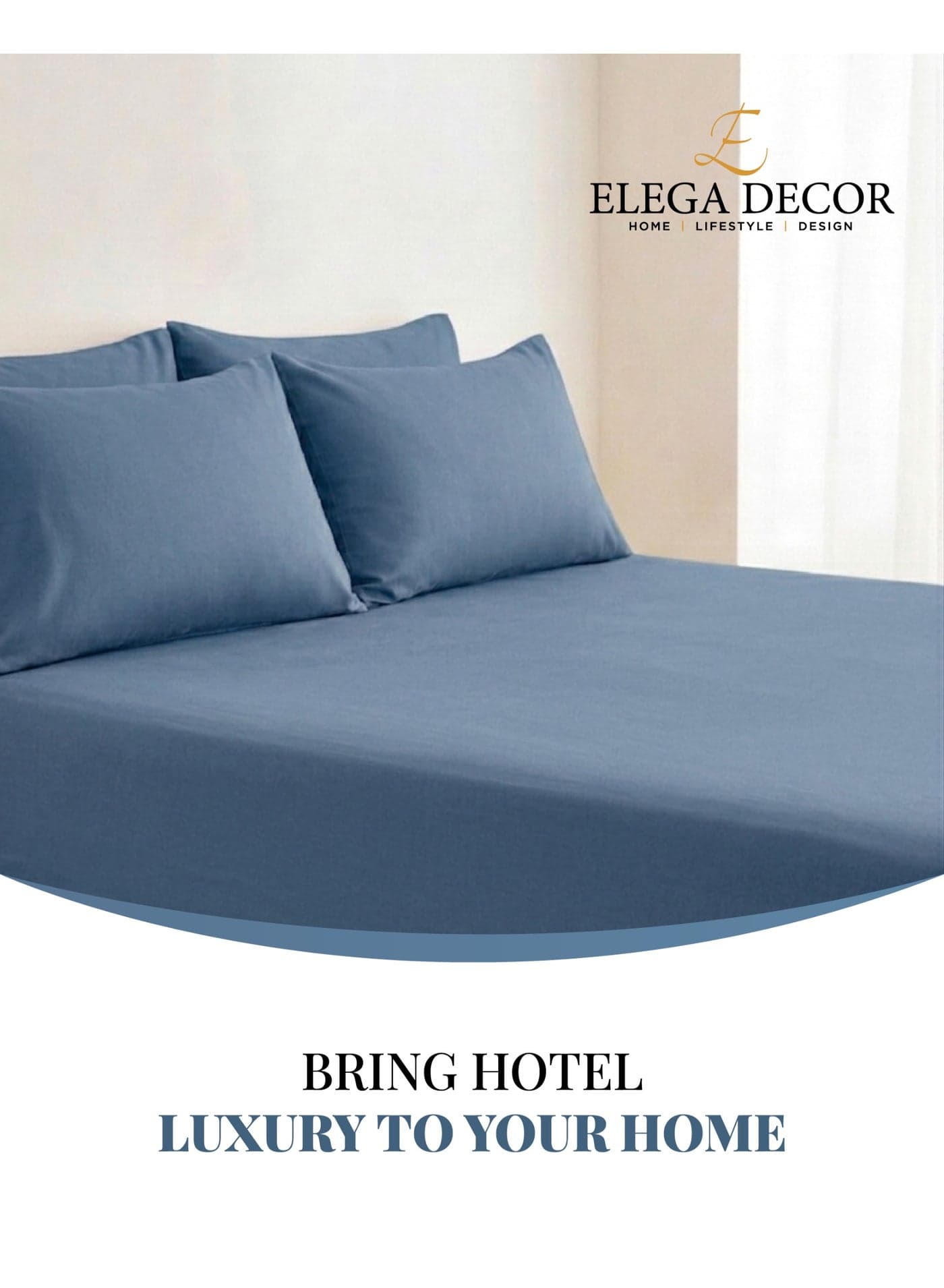 Elega Decor 210TC Cotton Satin Single Solid Bed Sheet Set 2PC | Soft Breathable Satin Flat Sheet 180x260 cm | 1 pillowcase 50x75 cm | OEKO-TEX & ECAS Certified