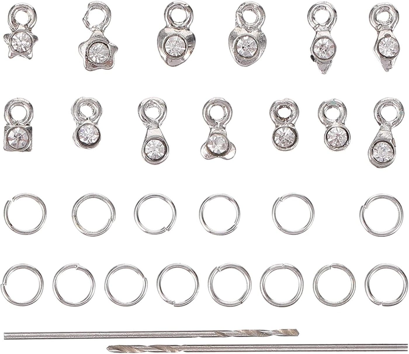 2 Sets Dangle Nail Art Charms DIY Nail Jewelry Decoration Nail Piercing Tool Manicure Tools