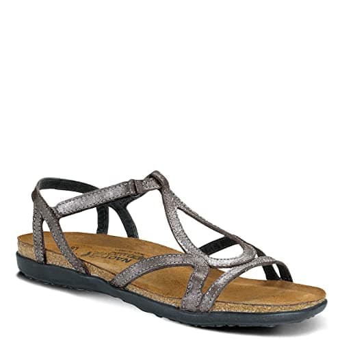NAOT Women's Dorith Sandal Silver Threads Leather 9-9.5 N-M US