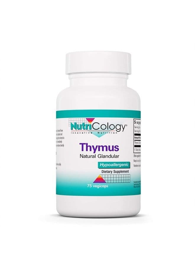 Thymus - Natural Glandular, Immune Support - 75 Vegicaps