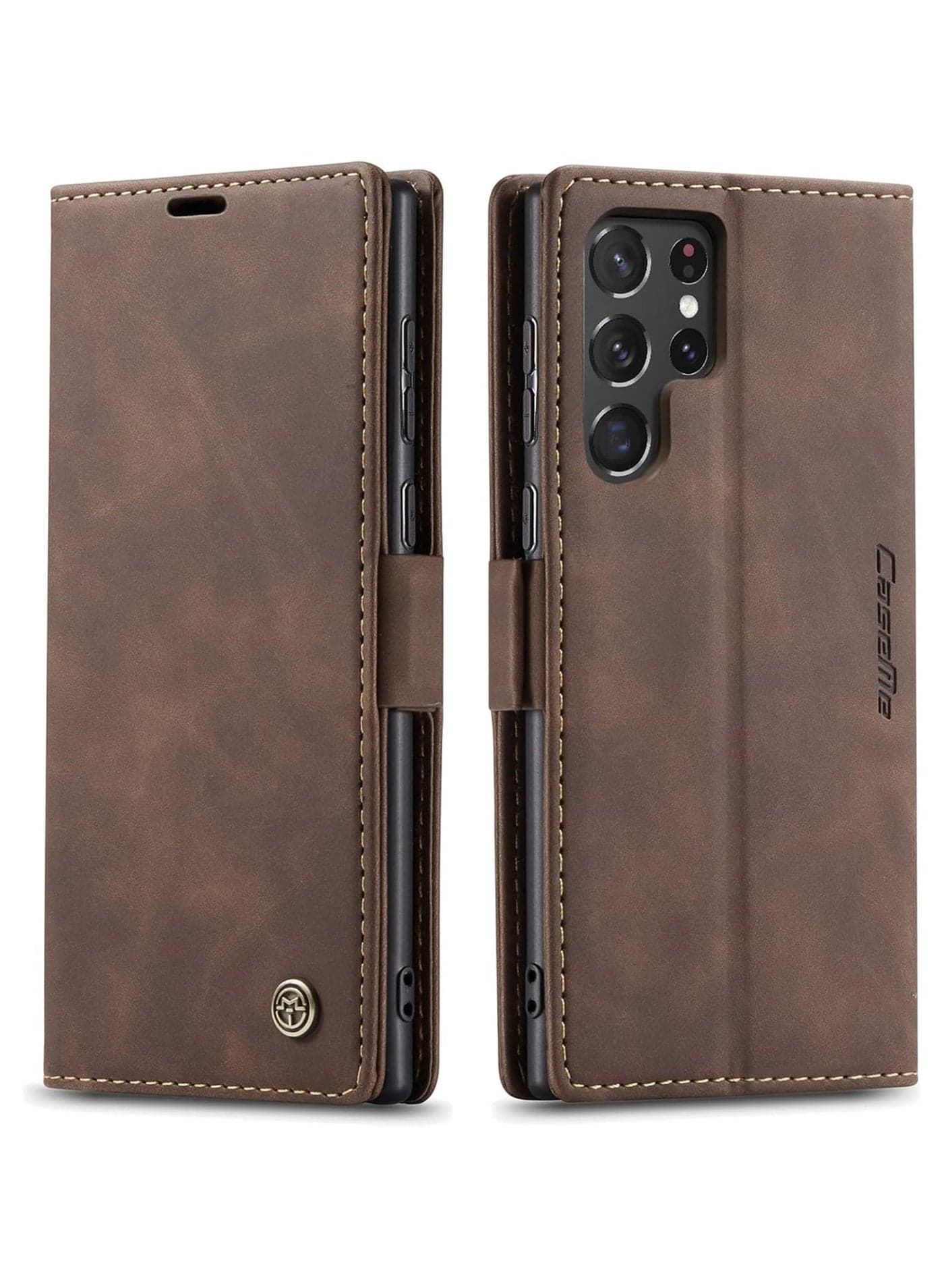 Case Compatible with Samsung Galaxy S22 Ultra 5G Leather Wallet Case Classic Design with Card Slot and Magnetic Closure Flip Fold Case