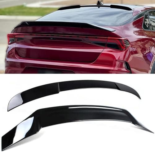 WheelX Roof Spoiler Rear Spoiler Compatible with 20212024 KIA K5 LX LXS EX Fits for 2124 R Style Duckbill Exterior High Kick Tail Deck Lid Wing Lip Glossy Black