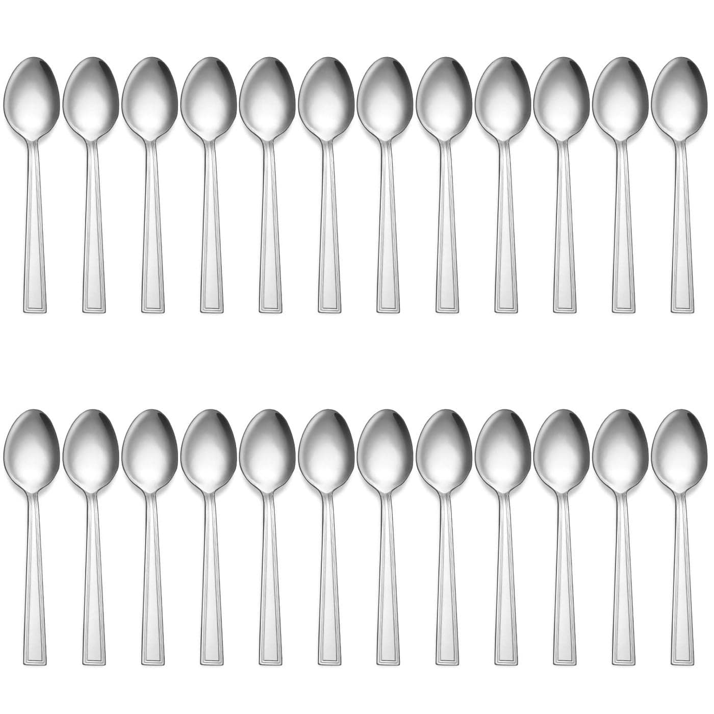 Hunnycook 24 Piece Spoons Set Stainless Steel Dessert Spoons Dining Spoons Mirror Polishing Cutlery Spoons Set for Home Restaurant Dishwasher Safe77inch 19 cm
