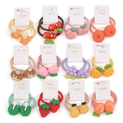 BIANHUAN 24Pcs Baby Hair Ties for GirlsCute Small Hair Ties for Thin HairPonytail Holders Elastic Hair Rubber Bands Hair Accessories for Baby Girls infant Toddler MulticolorB