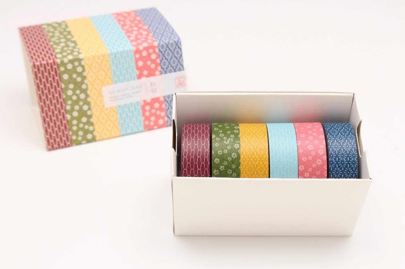 mt Washi Masking Tape 15 mm x 10 mtrs Shade - Wamon (Series 3) Set of 6