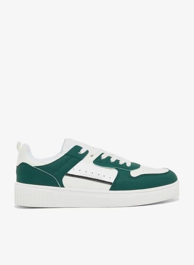 Color Block Breathable Lace Up Sneakers