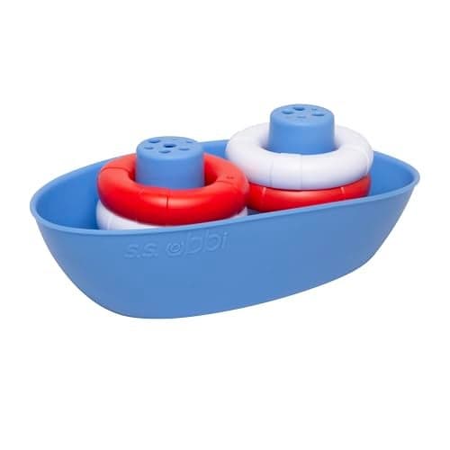 Ubbi Boat Buoys Bath Toys Includes 1 Boat and 4 Buoys Bath Time Toys for Toddlers