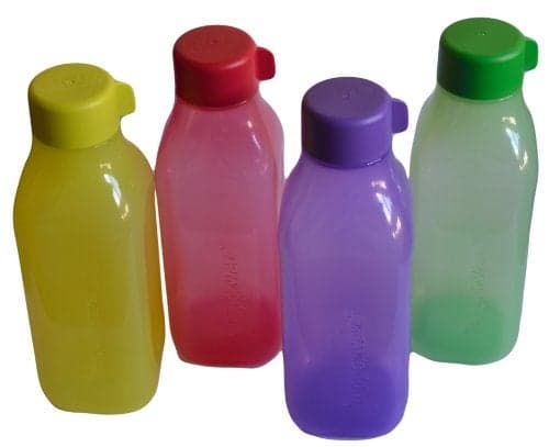 Tupperware Square Water Bottle Set 1 Litre 4Pieces