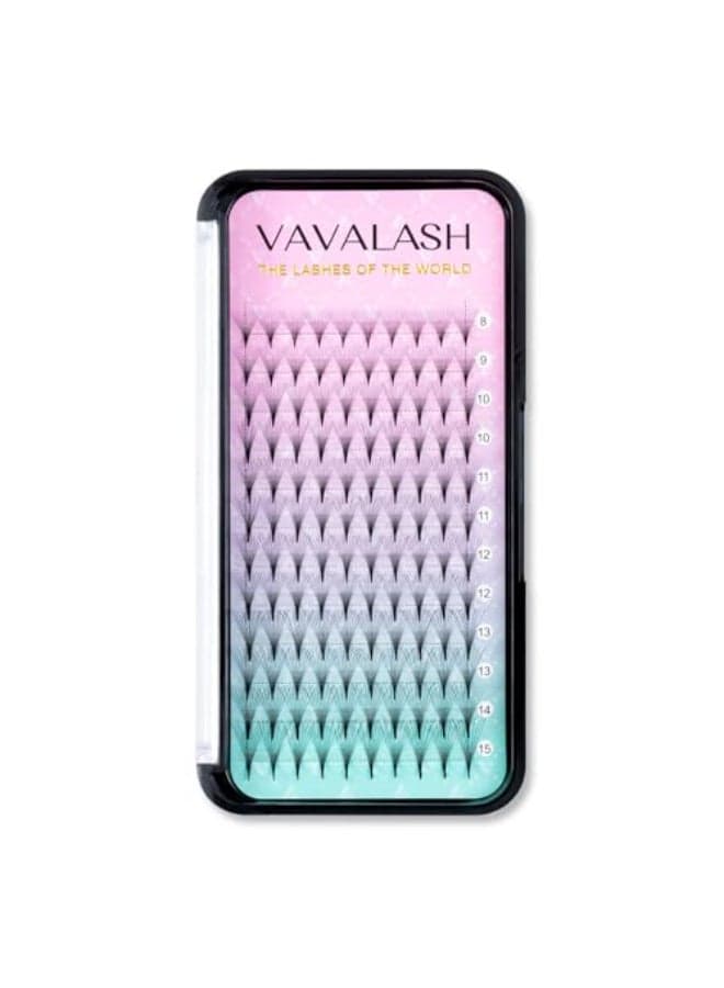 Eyelash Extensions 3D 4D 5D 6D 8D 9D 10D Thickness 00701 CD Curl Eyelashes Middle Stem Long Stem Heat Bonded Premade Fans Russian Volume Lash Extensions Supplies Middle Stem 10D007C8mm