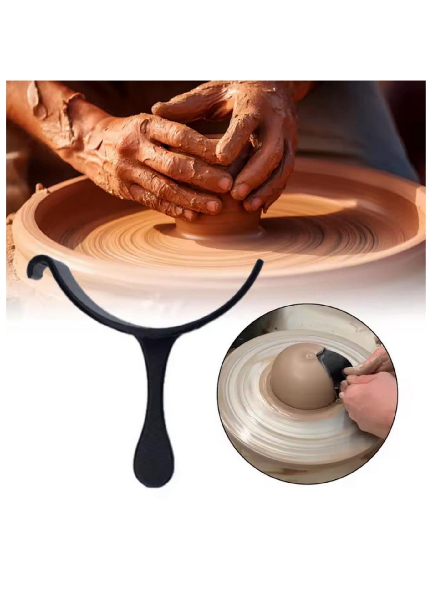 1pcs Clay Centering Aid for Wheel Throwing Pottery Tool Ergonomic Grip Hand Mimic Texture Assistive Tool for Beginners Disabled Potters Kiln Supplies for Home Studio